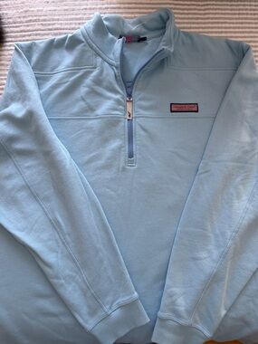 Vineyard Vines Sky Blue Quarter-Zip Sweater